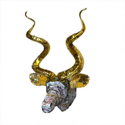 Trophy Head - Kudu (Gold Horns)