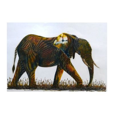 Painting - Line-Cut - Elephant
